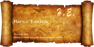 Harcz Edvina névjegykártya